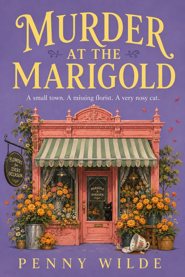 Murder at the Marigold, cozy mystery cover