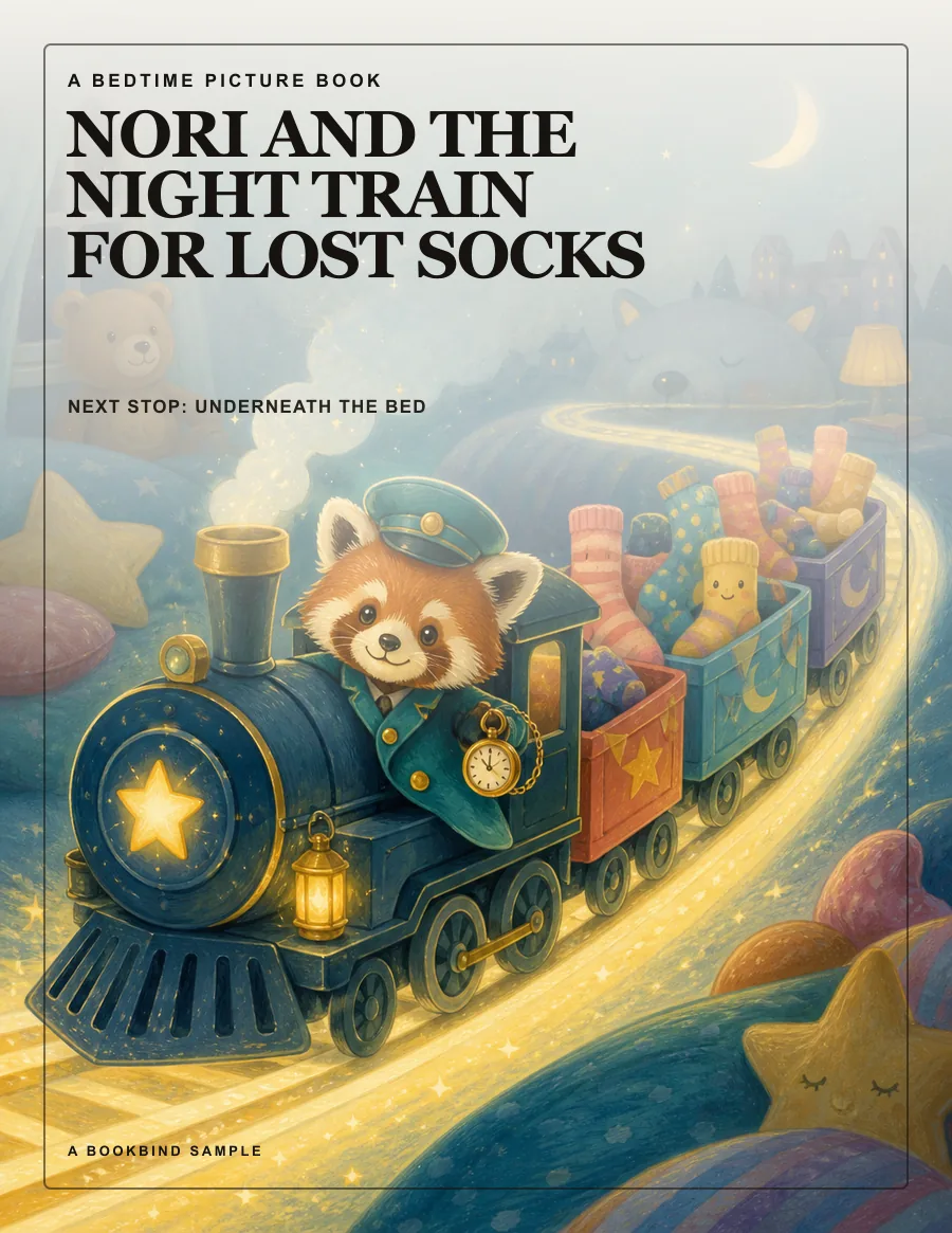 Nori and the Night Train for Lost Socks, picture book cover