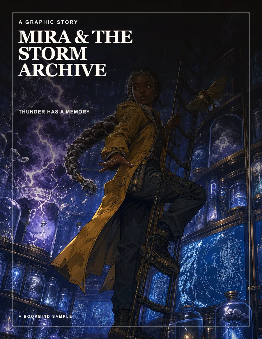 Mira and the Storm Archive, comic cover